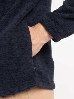 Sweat polaire zippé marine navy homme