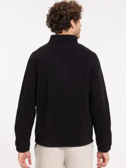 Sweat polaire zippé noir homme