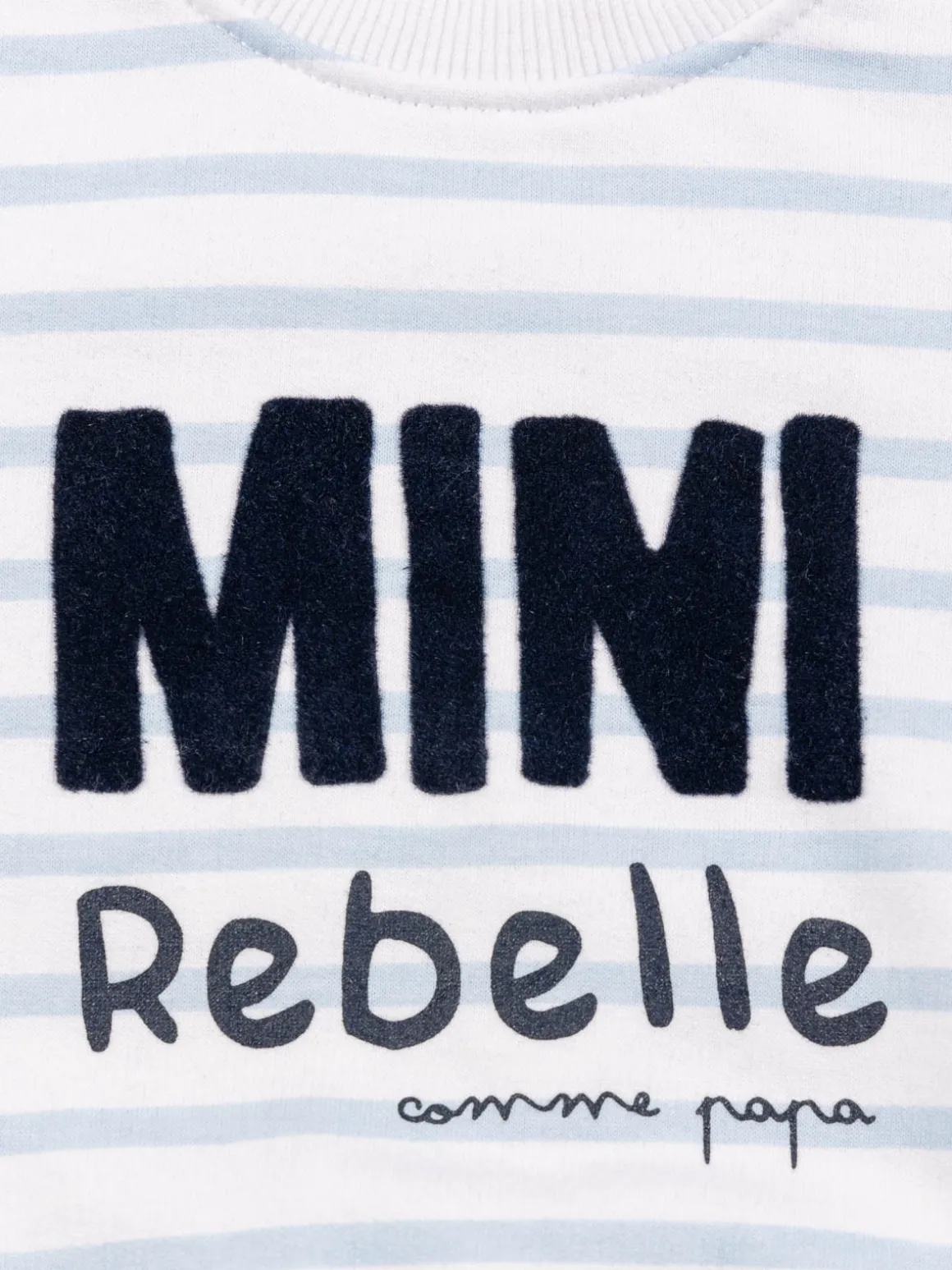 Sweat rayé mini rebelle garçon (3-24M)