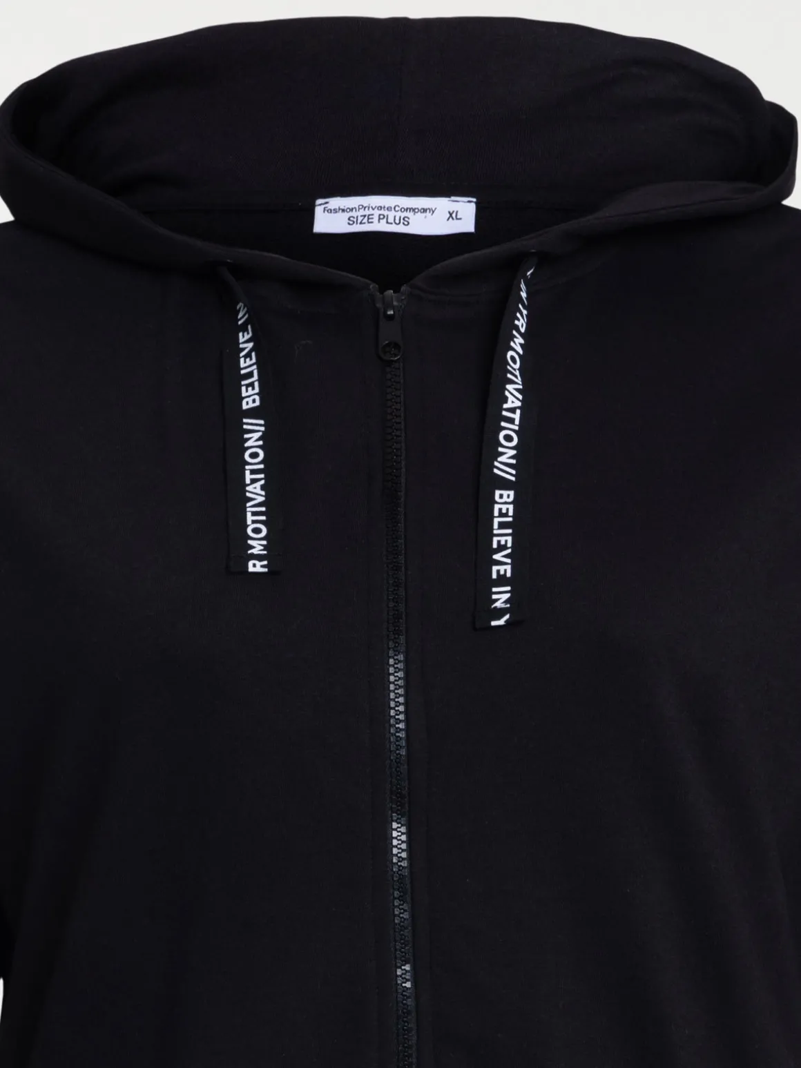 Sweat sport grande taille femme noir