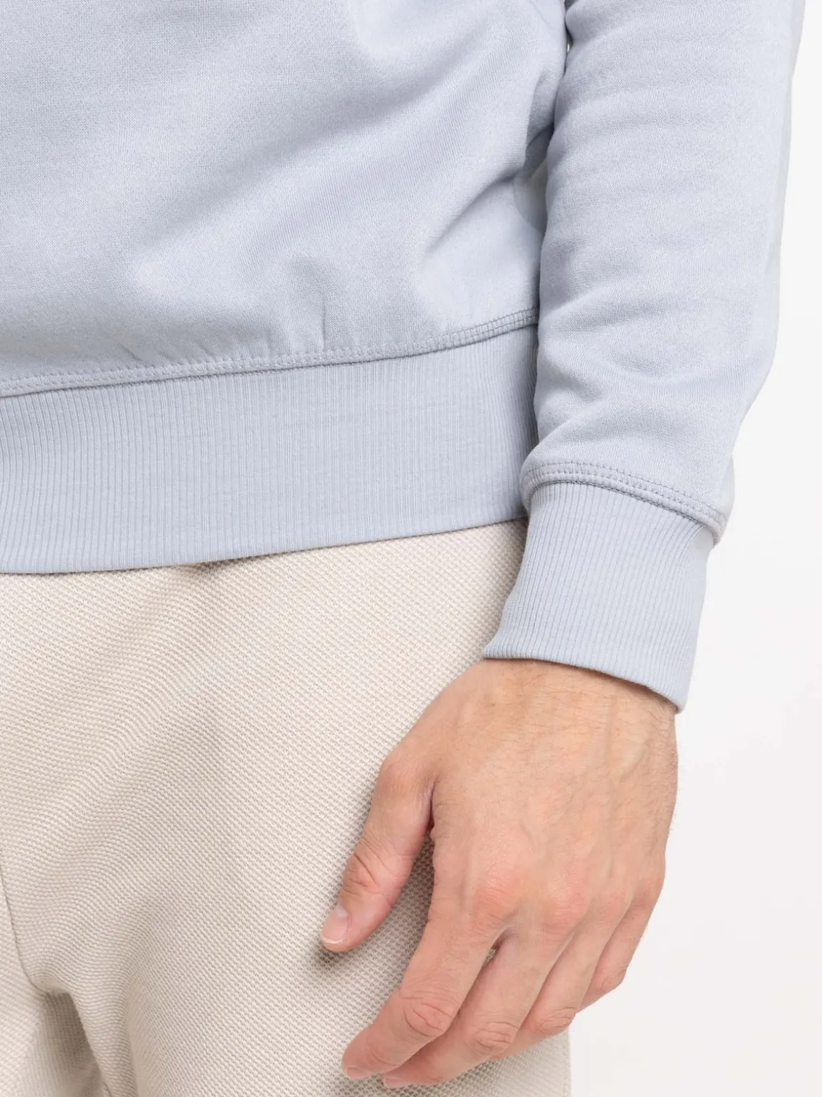 Sweat uni basique gris homme
