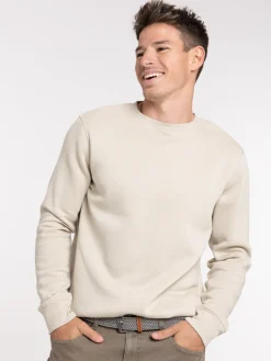 Sweat uni col rond homme