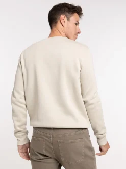 Sweat uni col rond homme