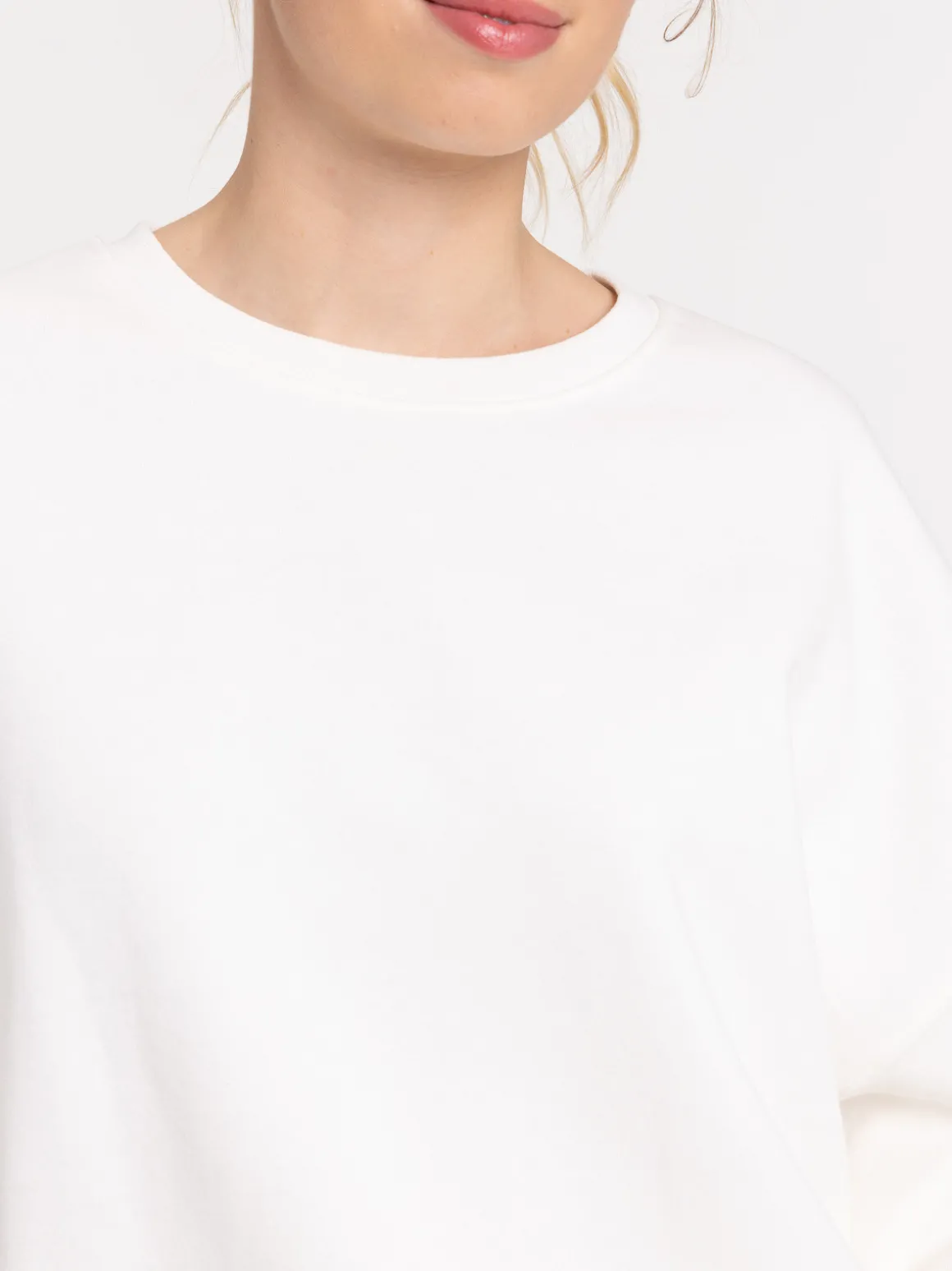 Sweat uni écru femme