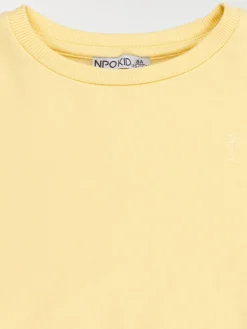 Sweat uni motif garçon (3-12A)