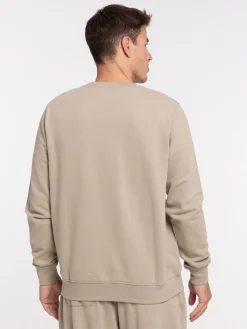 Sweat uni motif poitrine homme