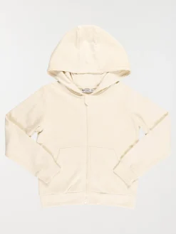 Sweat uni zippé à capuche garçon (3-12A)