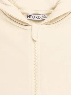 Sweat uni zippé à capuche garçon (3-12A)