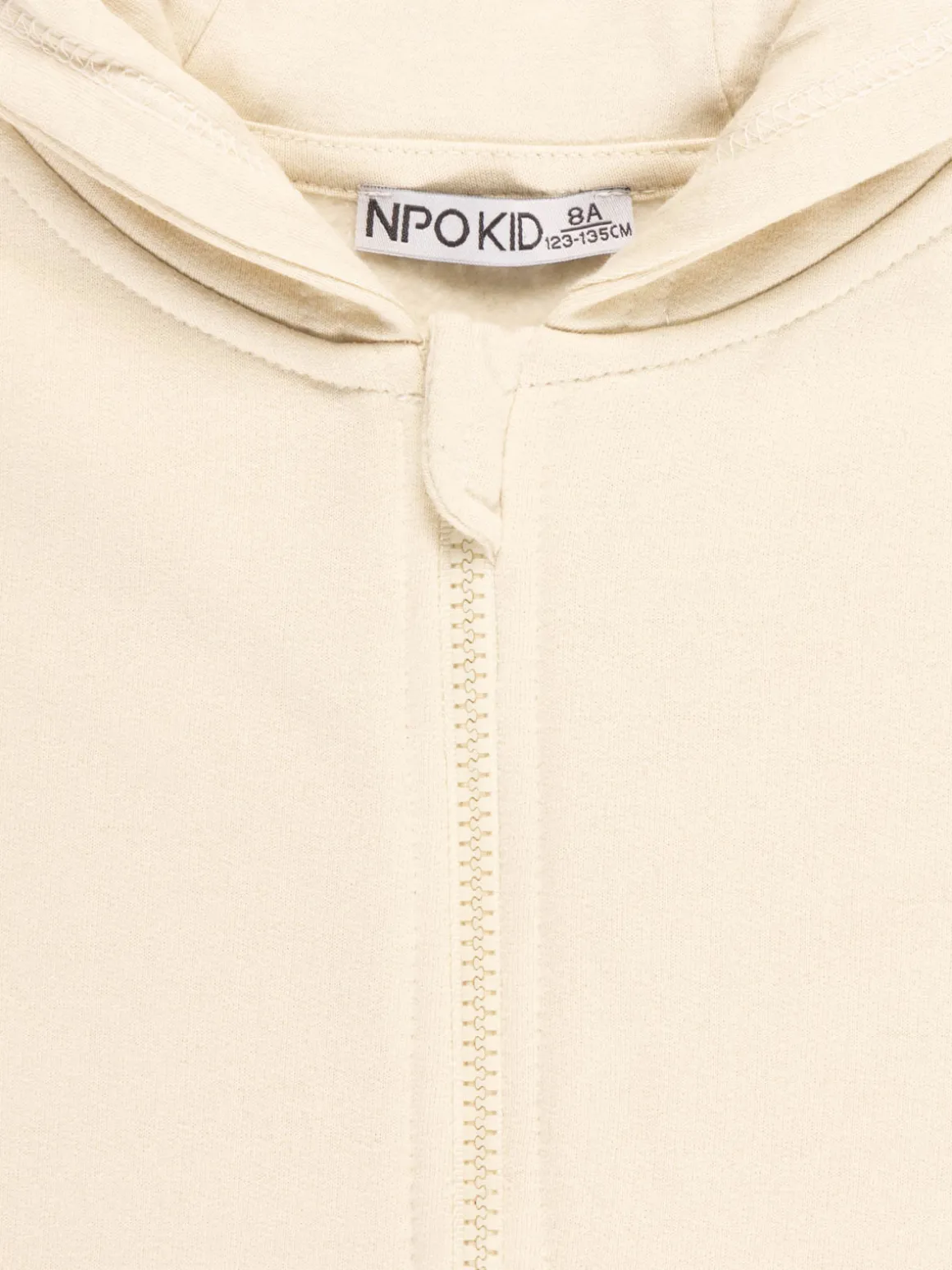 Sweat uni zippé à capuche garçon (3-12A)