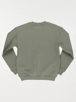 Sweat vert army col rond garçon (XXS-M)