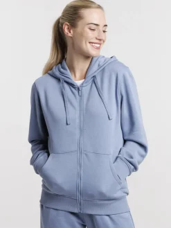 Sweat zippé à capuche femme