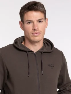 Sweat zippé à capuche homme