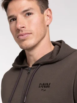 Sweat zippé à capuche homme