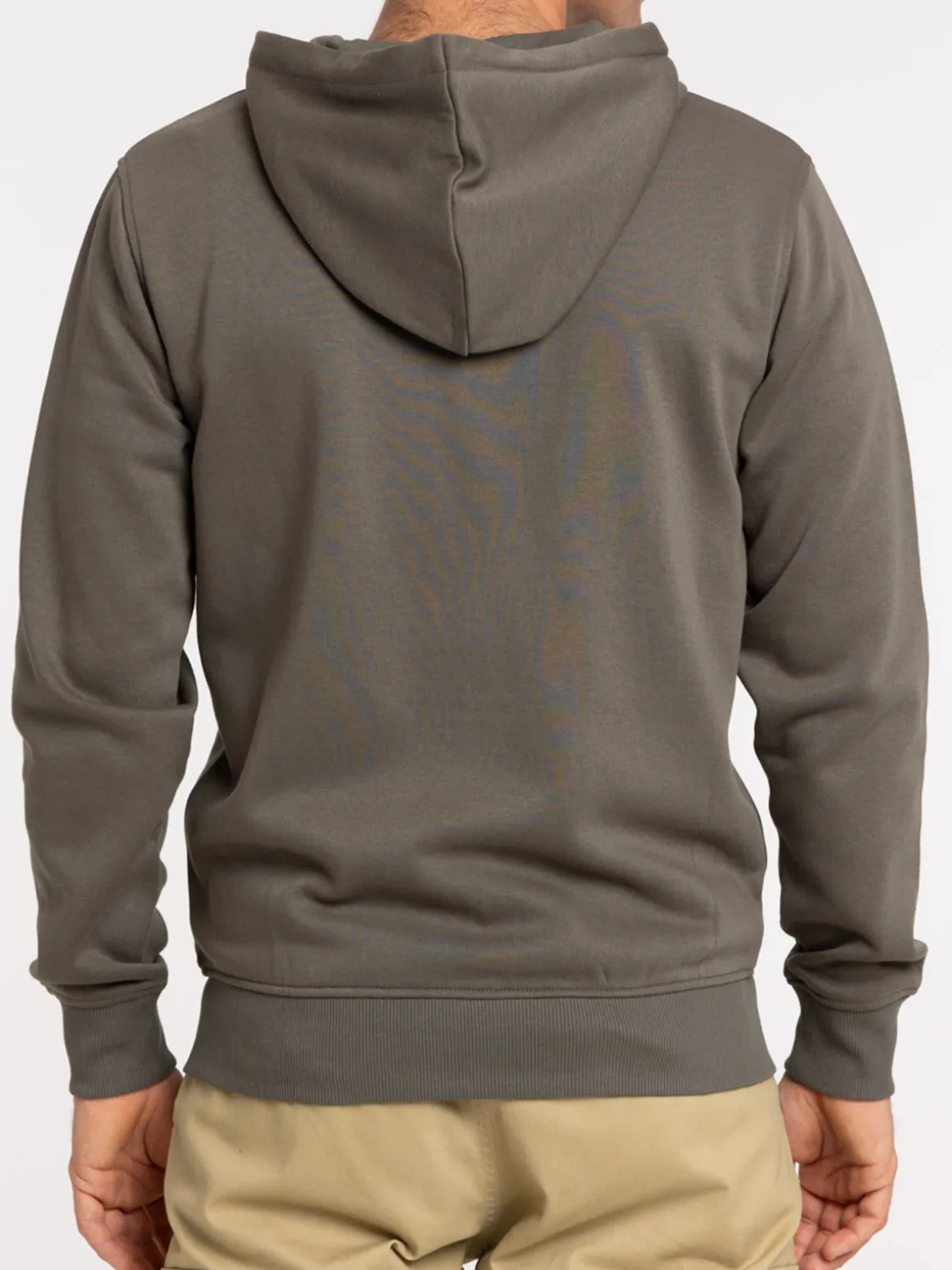 Sweat zippé capuche kaki verdi homme