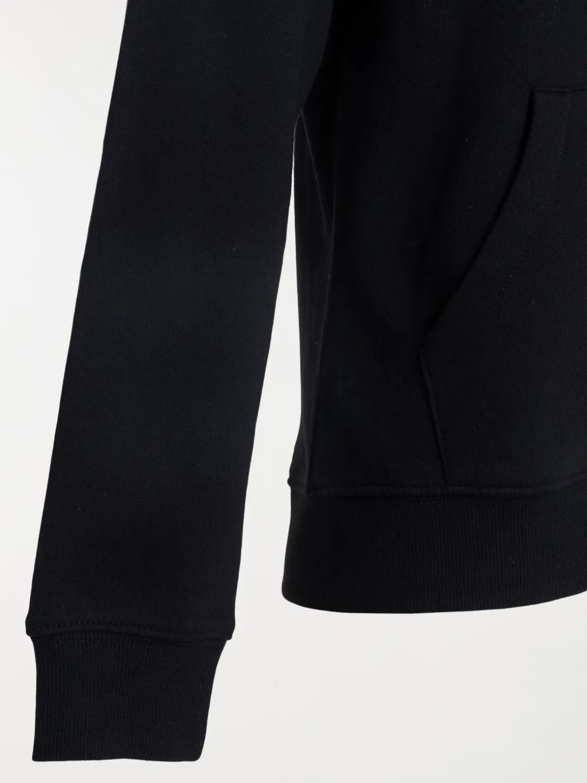 Sweat zippé capuche noir femme