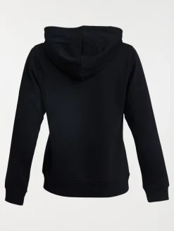 Sweat zippé capuche noir femme