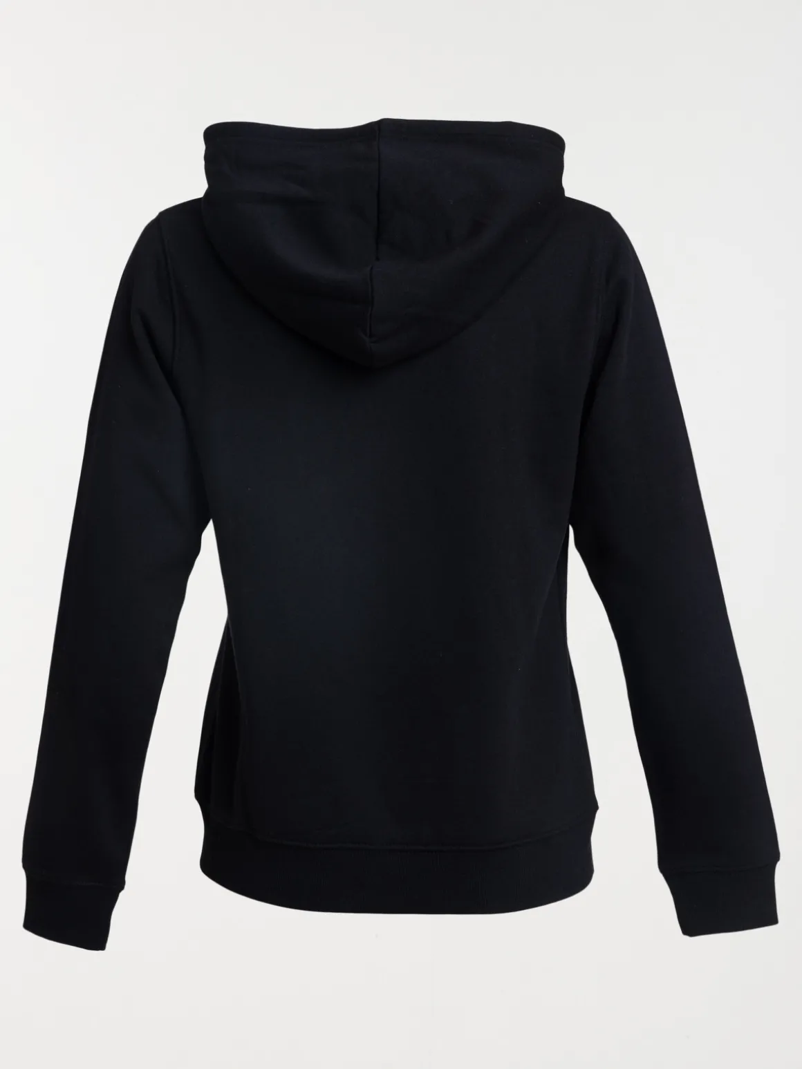 Sweat zippé capuche noir femme