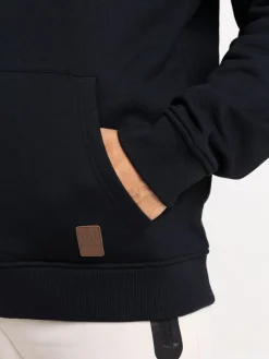 Sweat zippé capuche noir homme