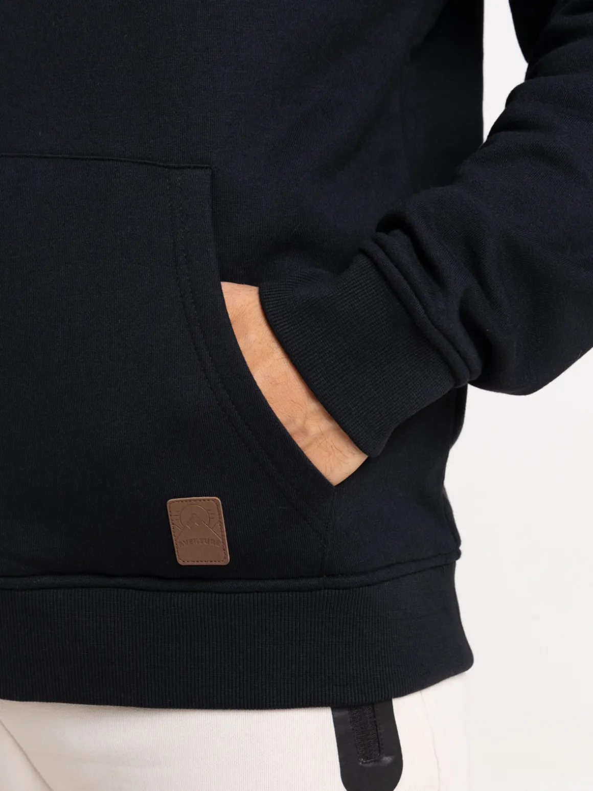 Sweat zippé capuche noir homme