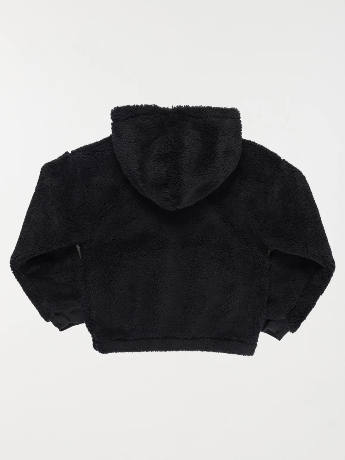 Sweat zippé tout doux fille noir (3-12A)
