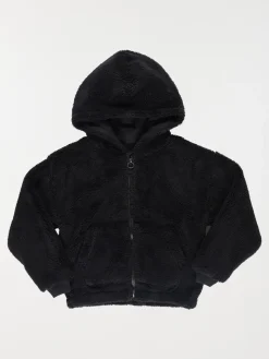 Sweat zippé tout doux fille noir (3-12A)