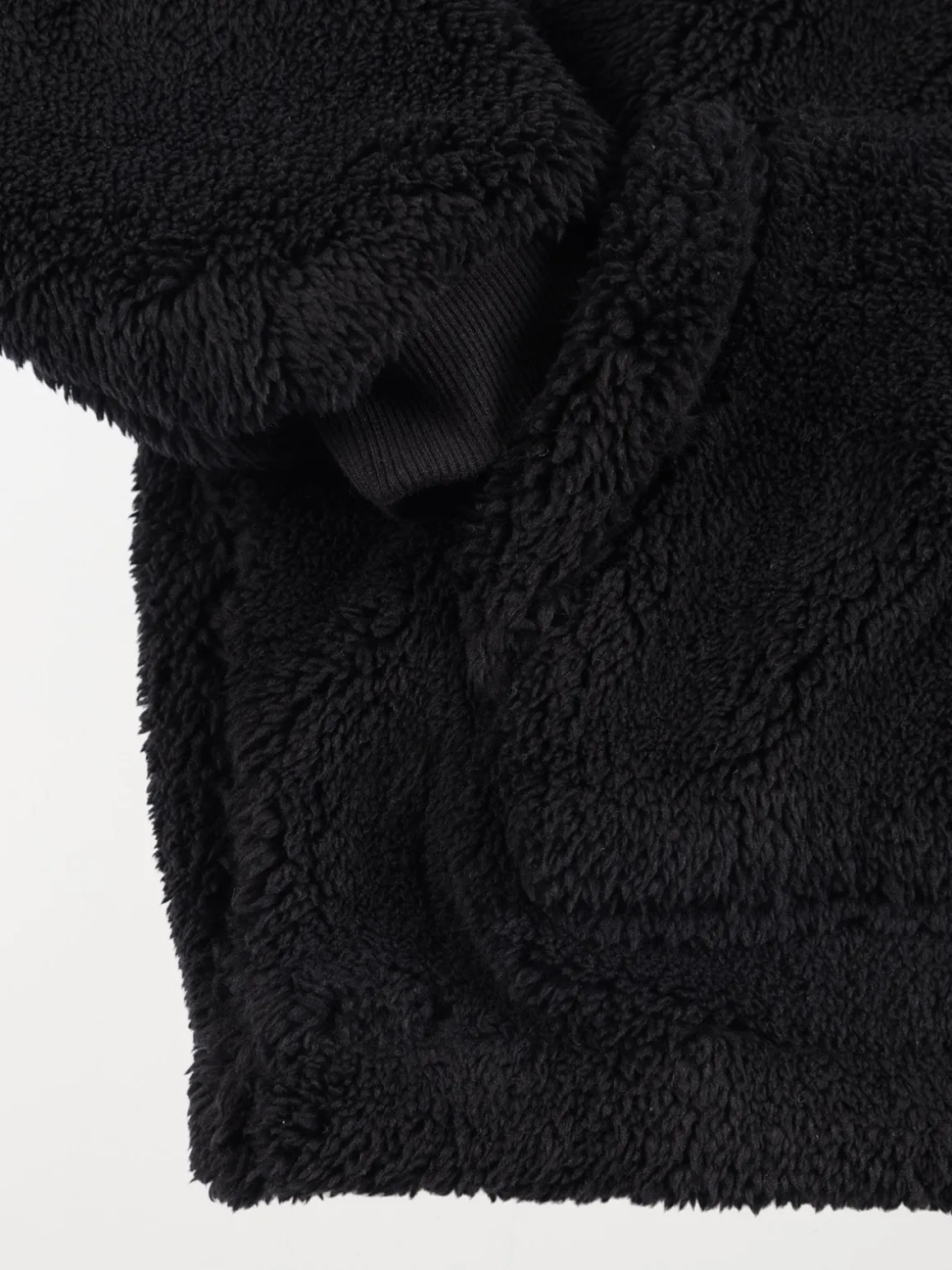 Sweat zippé tout doux fille noir (3-12A)
