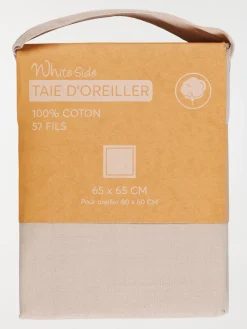 Taie d'oreiller 65 x 65 cm sable