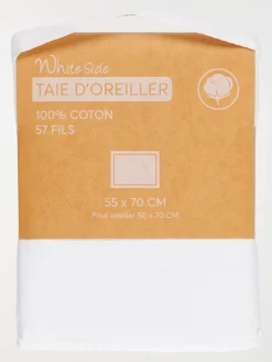 Taie d'oreiller 55x70 cm blanc