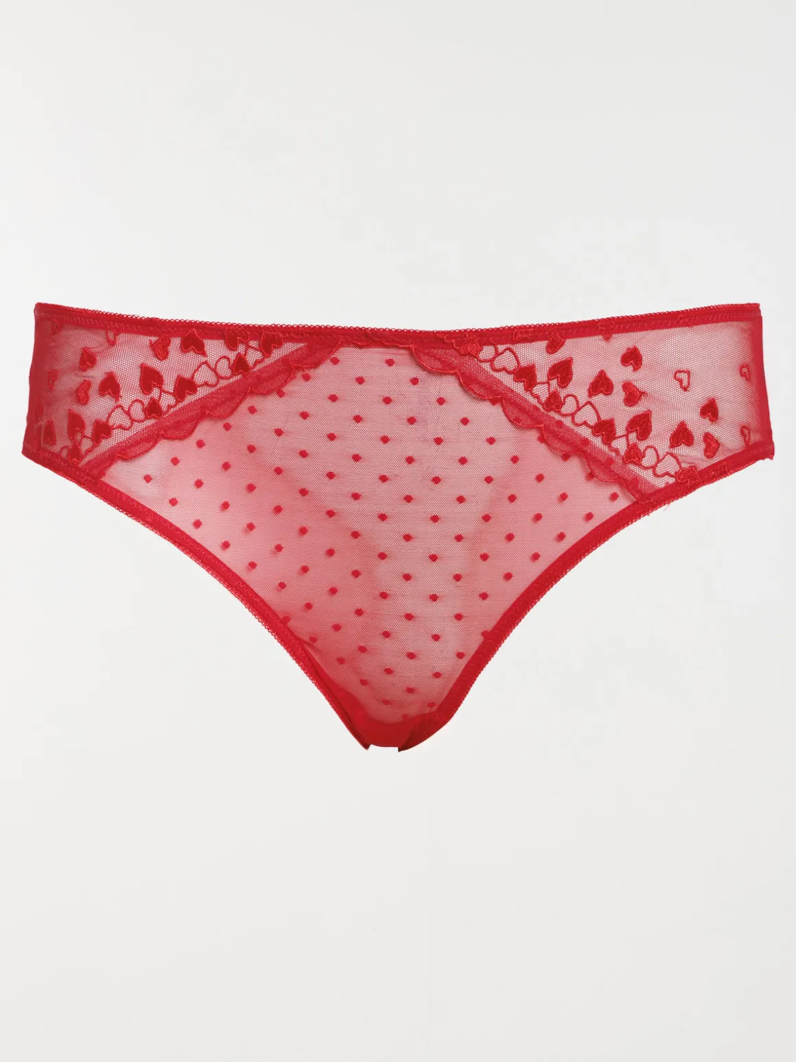 Tanga dentelle et coeur femme (42-56)