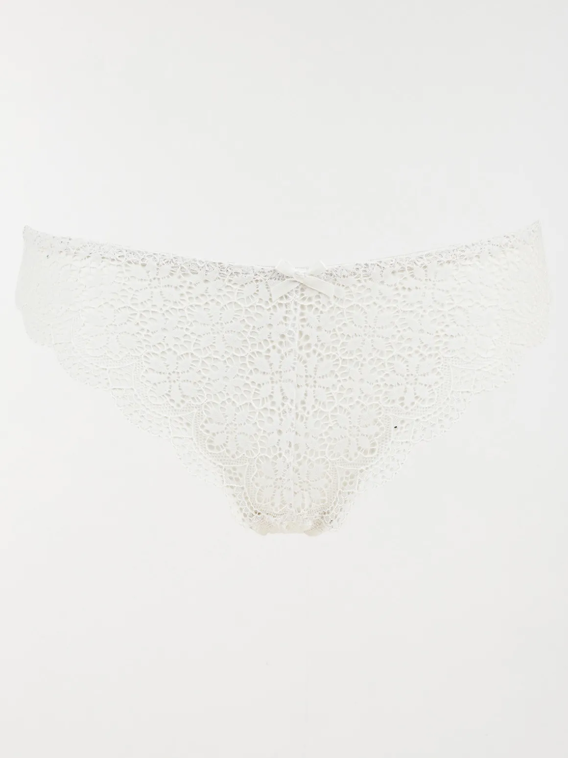 Tanga dentelle ivoire femme (S-XL)