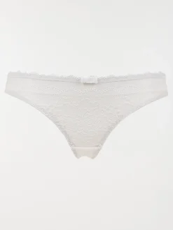 Tanga dentelle ivoire femme (34-46)