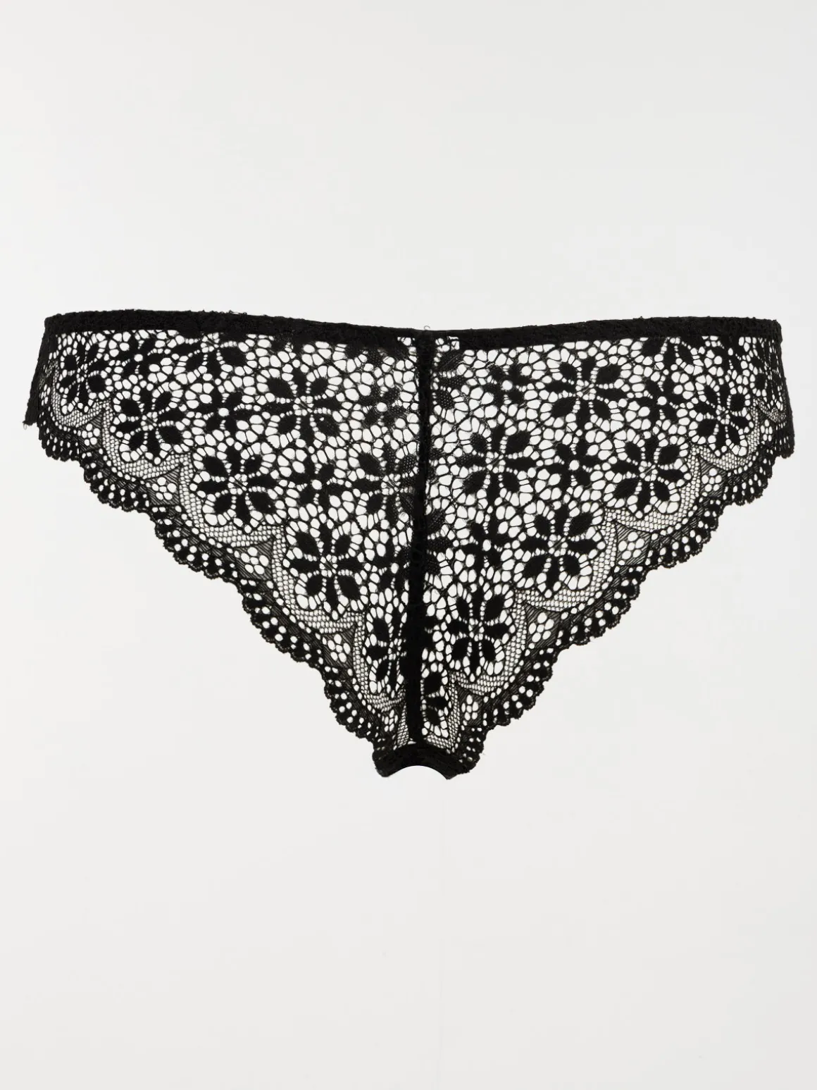 Tanga dentelle noire femme (S-XL)