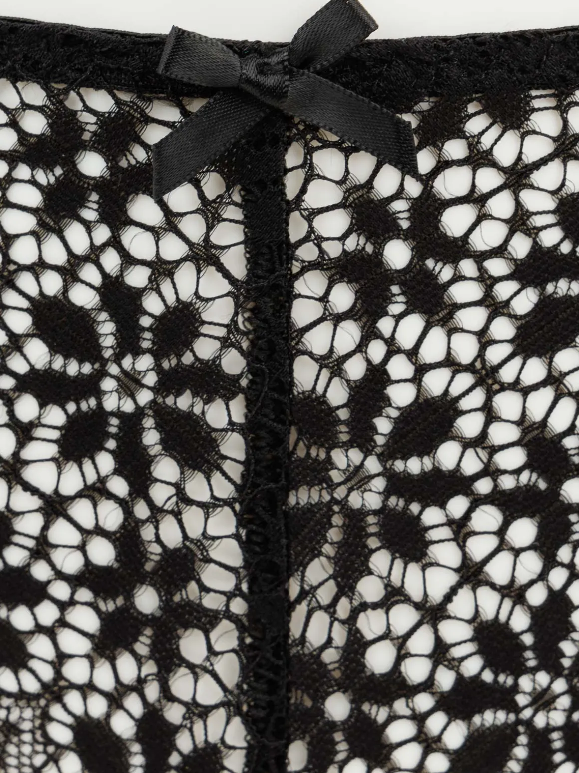 Tanga dentelle noire femme (S-XL)