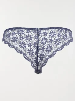 Tanga dentelle outremer femme (S-XL)