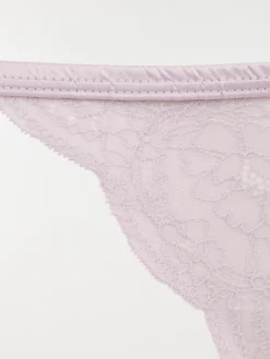 Tanga lilas dentelle femme (S-XL)