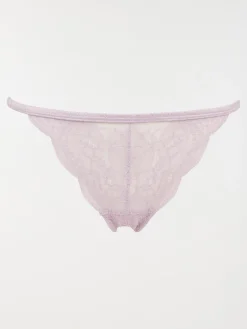 Tanga lilas dentelle femme (S-XL)