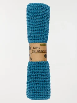 Tapis de bain chenille emeraude