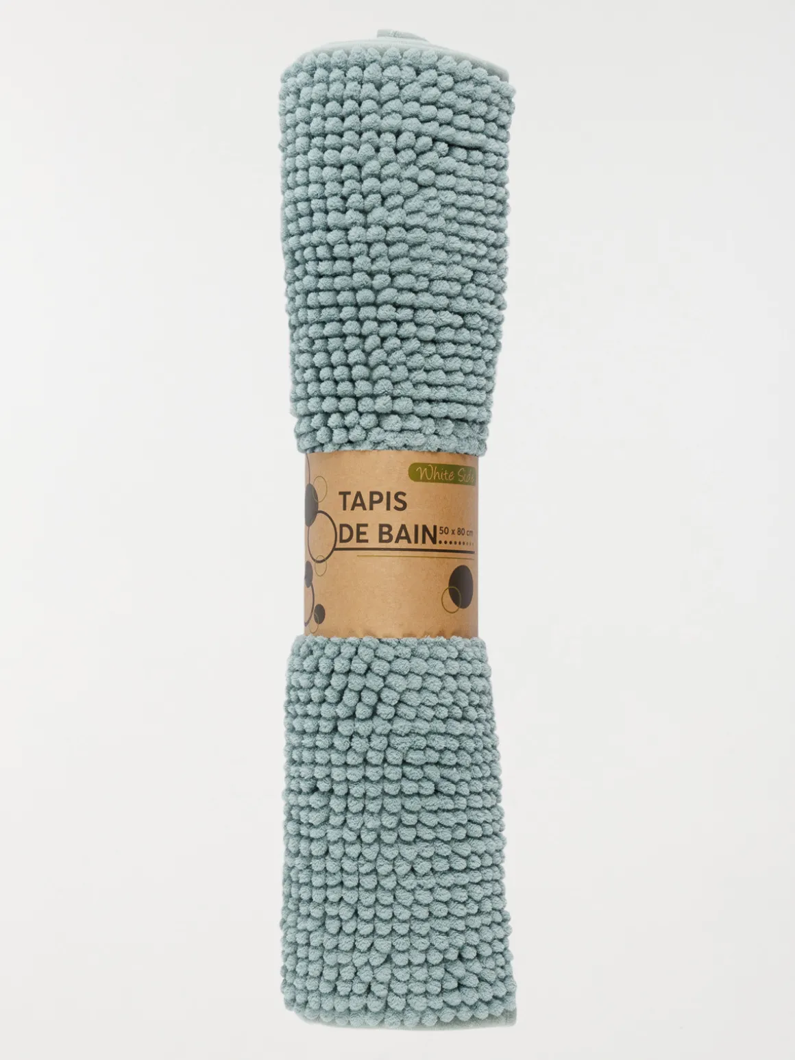 Tapis de bain chenille sauge