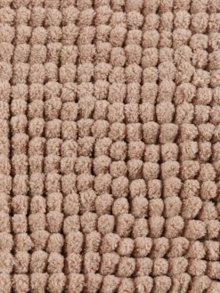 Tapis de bain chenille taupe
