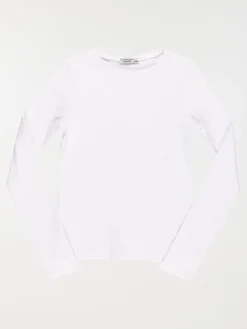 Tee-shirt blanc côtelé fille (XXS-M)