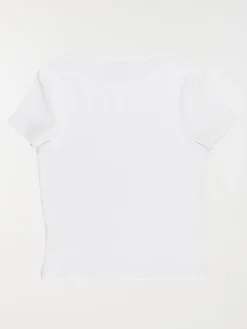 Tee-shirt blanc côtelé fille (XXS-M)