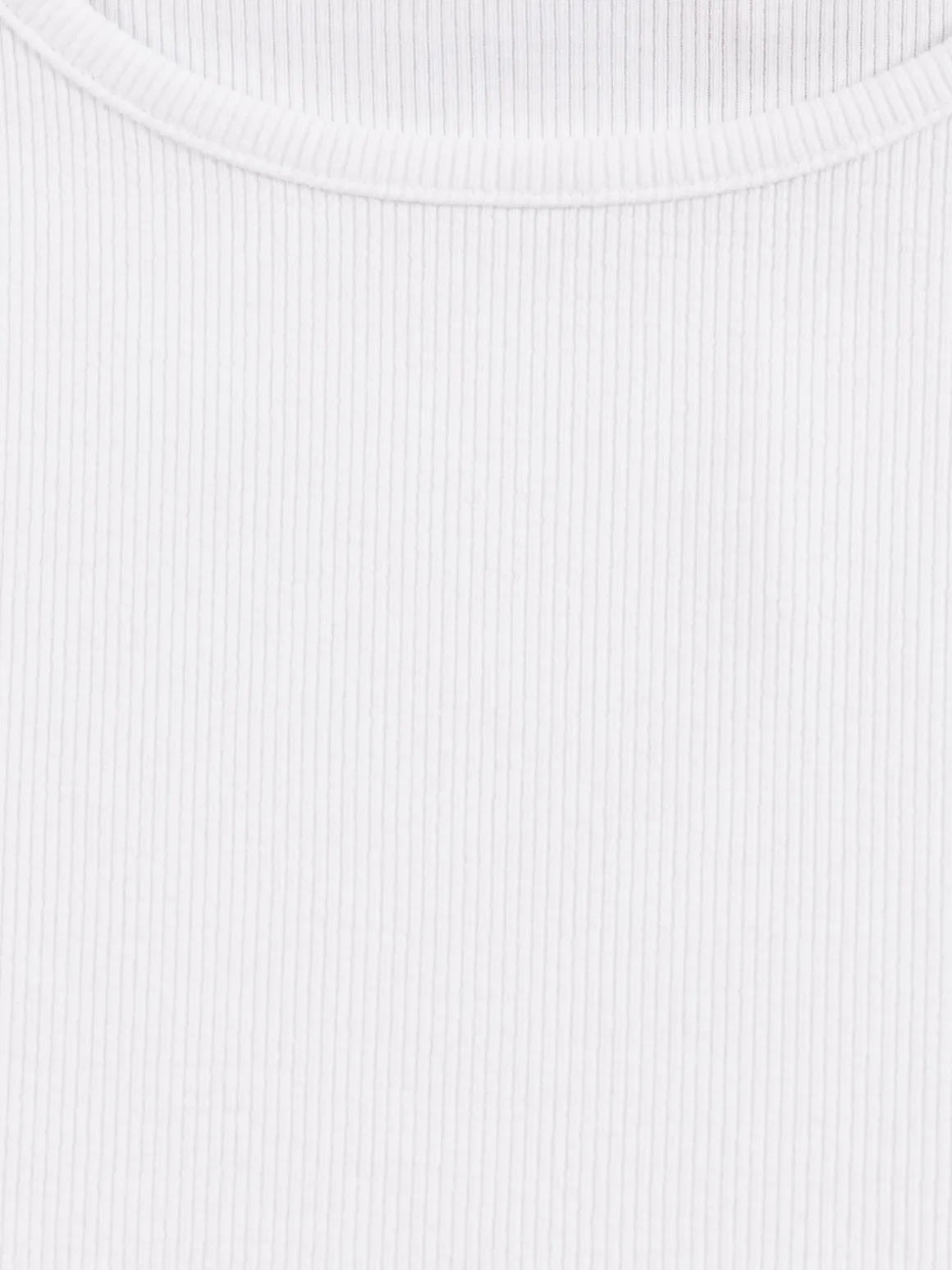 Tee-shirt blanc côtelé fille (XXS-M)