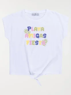 Tee-shirt blanc message fille (3-12A)