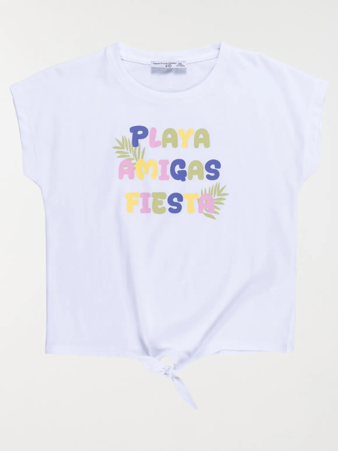 Tee-shirt blanc message fille (3-12A)