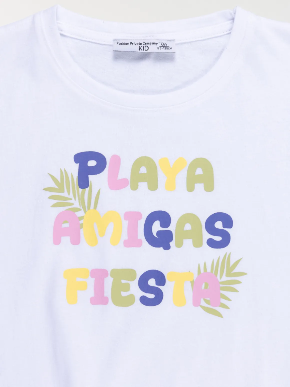 Tee-shirt blanc message fille (3-12A)