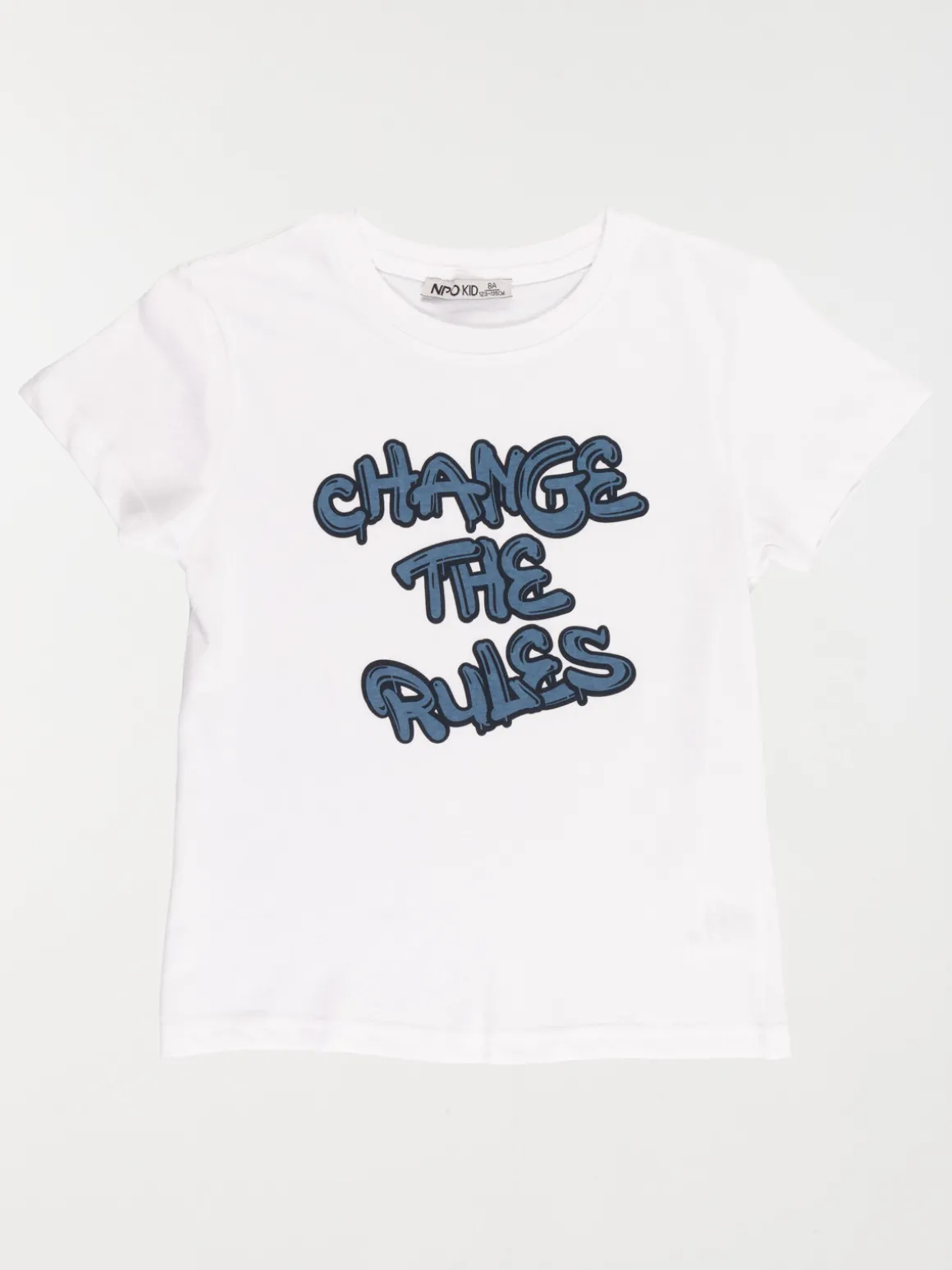 Tee-shirt blanc message garçon (3-12A)