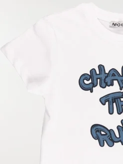 Tee-shirt blanc message garçon (3-12A)
