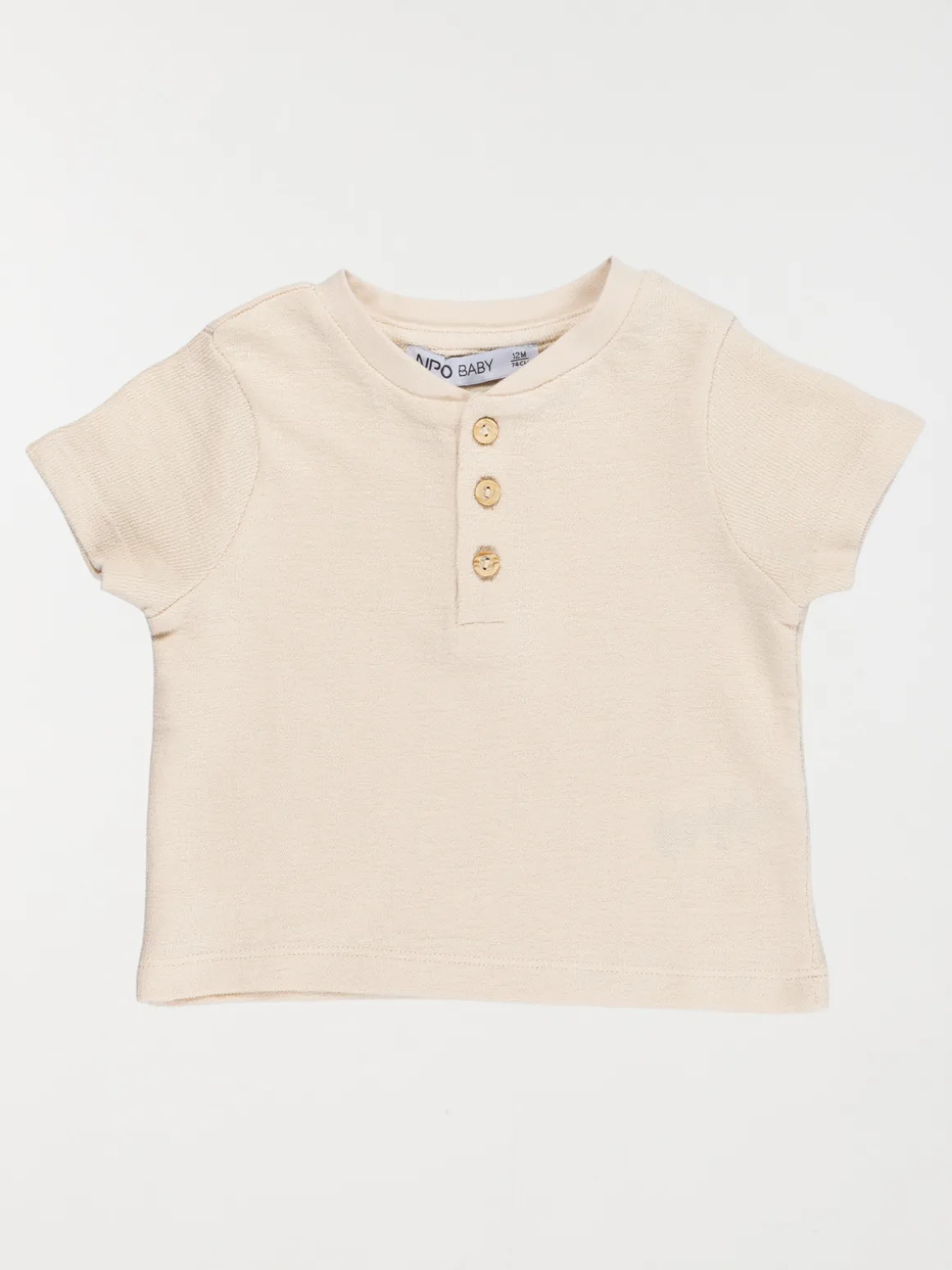 Tee-shirt boutonné garçon (3-36M)