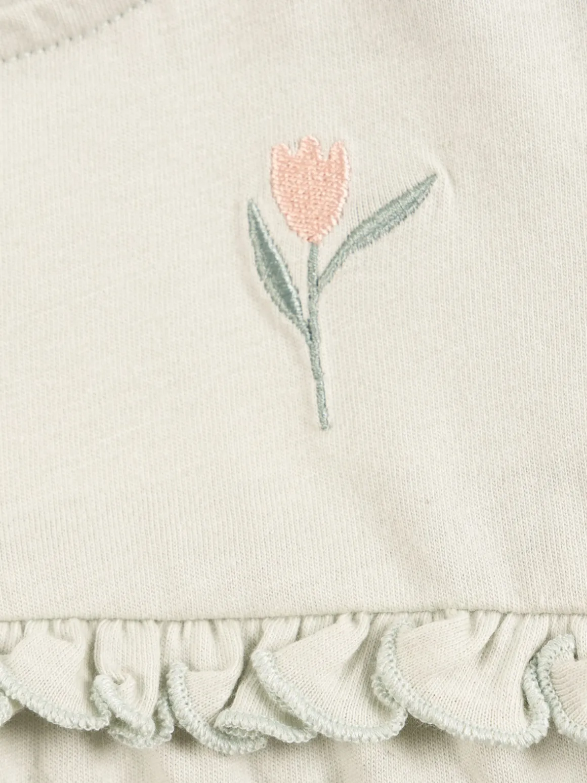 Tee-shirt broderie fleur fille (3-36M)