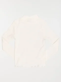 Tee-shirt col montant écru fille (3-12A)